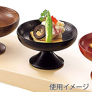 ヤマコー 木製高台珍味入 黒 26681 1個(ご注文単位1個)【直送品】