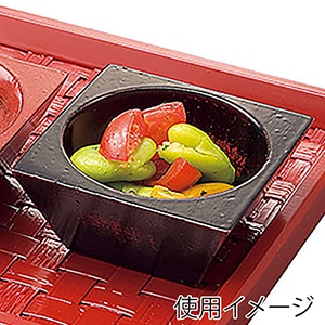 ヤマコー 木製四角珍味入　曙  26684 1個（ご注文単位1個）【直送品】