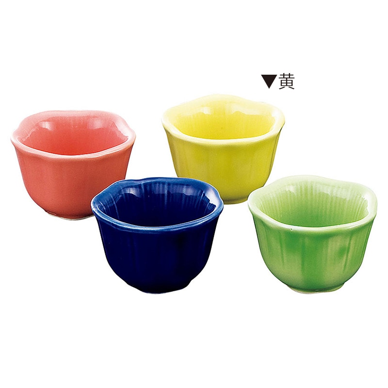 ヤマコー 桔梗型小付 黄 26712 1個(ご注文単位1個)【直送品】