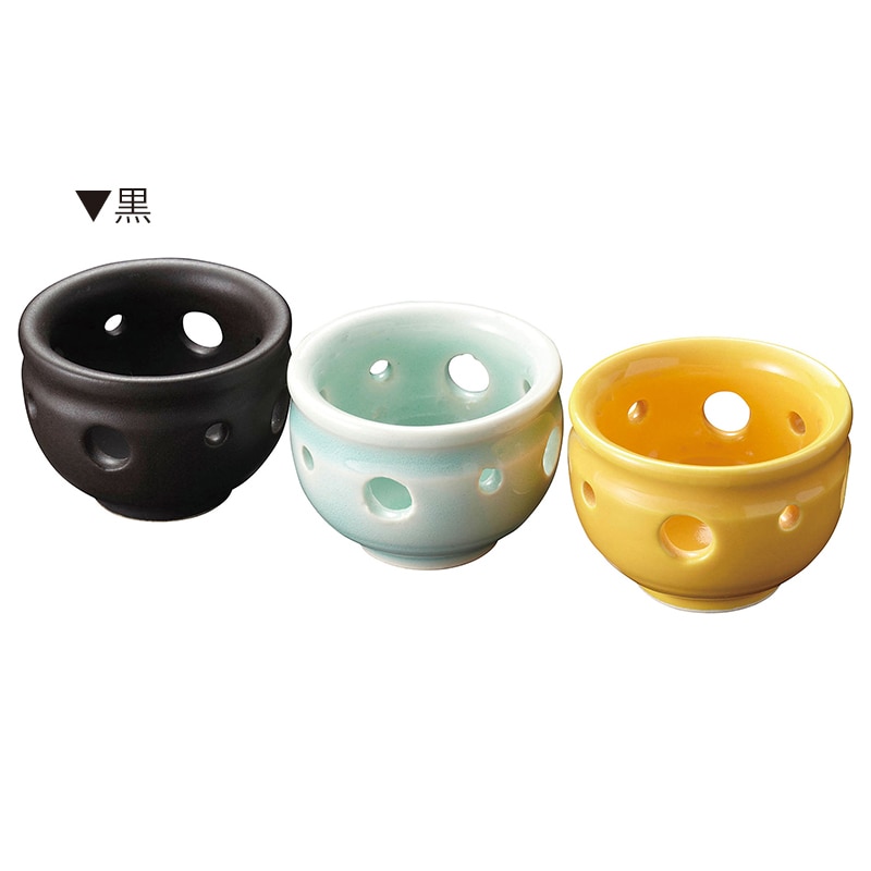 ヤマコー 陶器　花の和珍味入　黒  26717 1個（ご注文単位1個）【直送品】