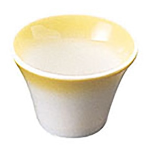 ヤマコー 陶器・反り丸型珍味入　黄吹  26721 1個（ご注文単位1個）【直送品】