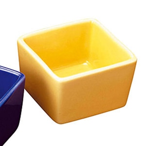 ヤマコー 角型ミニ珍味入　黄釉  26791 1個（ご注文単位1個）【直送品】