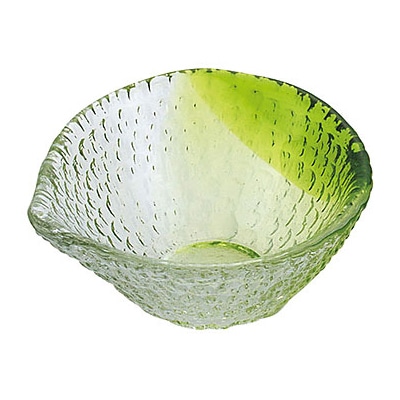 ヤマコー 硝子　ミニ小鉢 片口　緑 26797 1個（ご注文単位1個）【直送品】