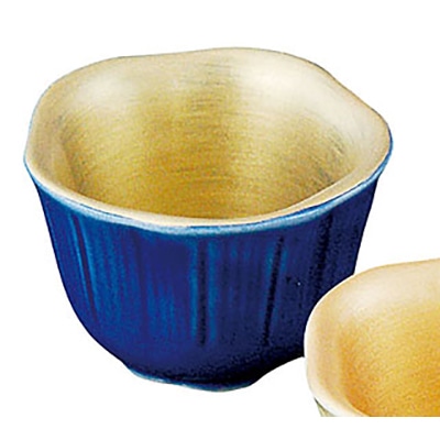 ヤマコー 内金彩花型小付 ルリ 26919 1個(ご注文単位1個)【直送品】