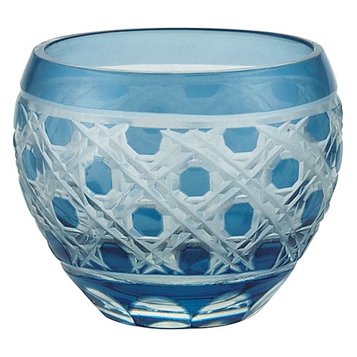 ヤマコー 夢切子 珍味入 藍 26930 1個(ご注文単位1個)【直送品】