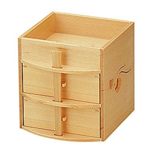 ヤマコー 檜 二段引き出し弁当 セット 27026 1個(ご注文単位1個)【直送品】