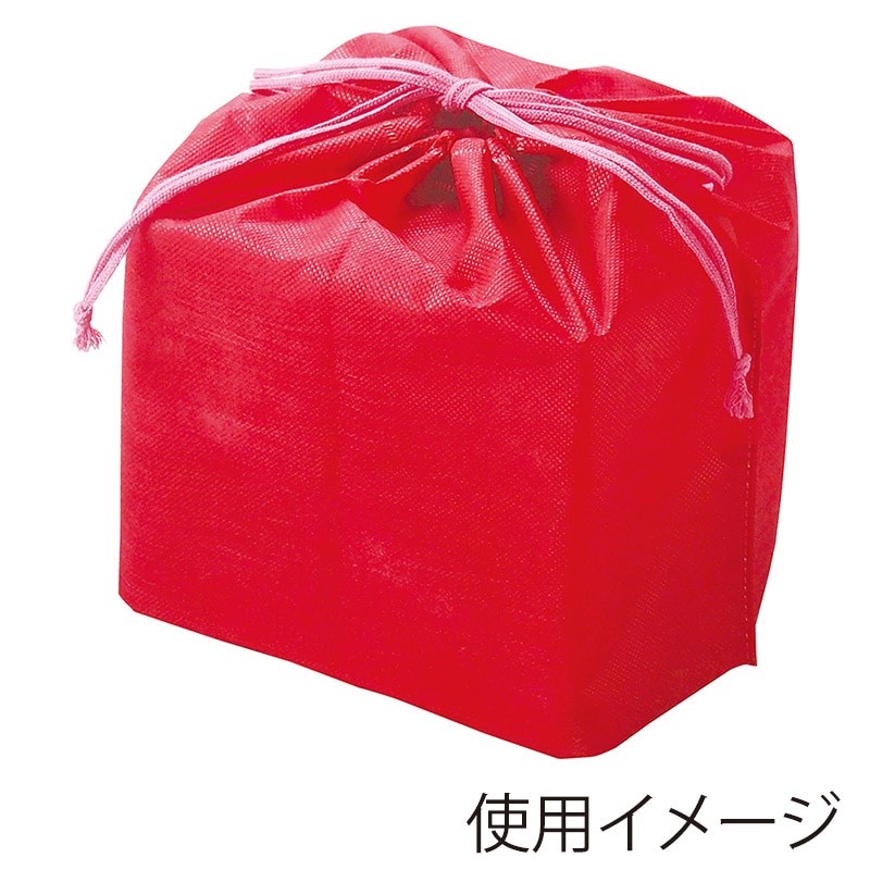 ヤマコー 新お節重用巾着袋　6.5寸用　レッド  27337 1個（ご注文単位1個）【直送品】