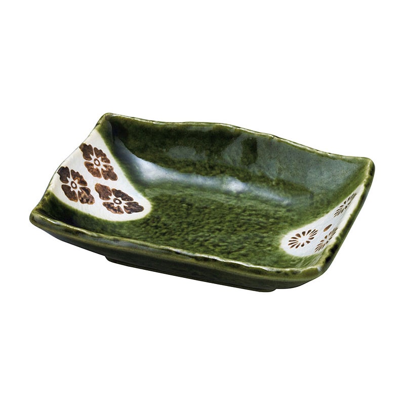 ヤマコー 長角小皿　おりべ　古紋  27550 1個（ご注文単位1個）【直送品】