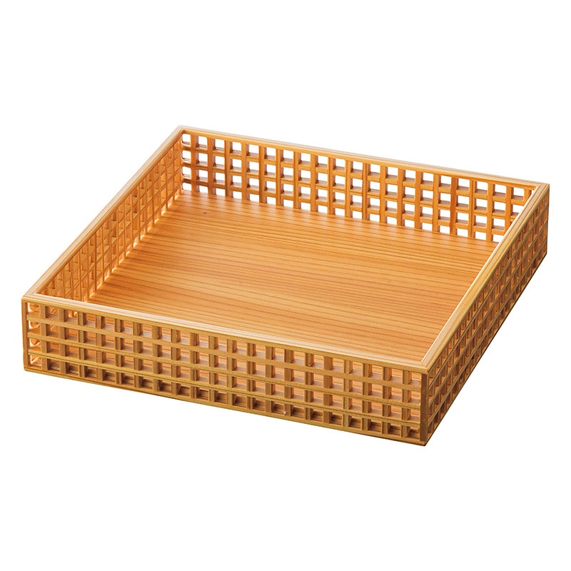 ヤマコー 新 細目 ささめ格子盛器 正角 四ツ切身のみ 27585 1個(ご注文単位1個)【直送品】