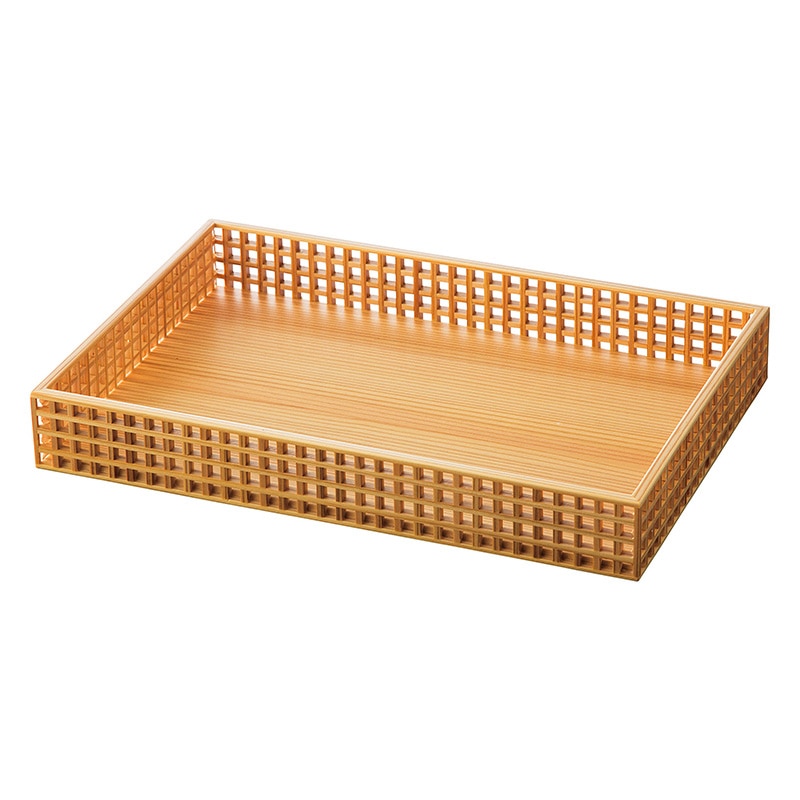 ヤマコー 新 細目格子盛器 長方 六ツ切 身のみ 27588 1個(ご注文単位1個)【直送品】