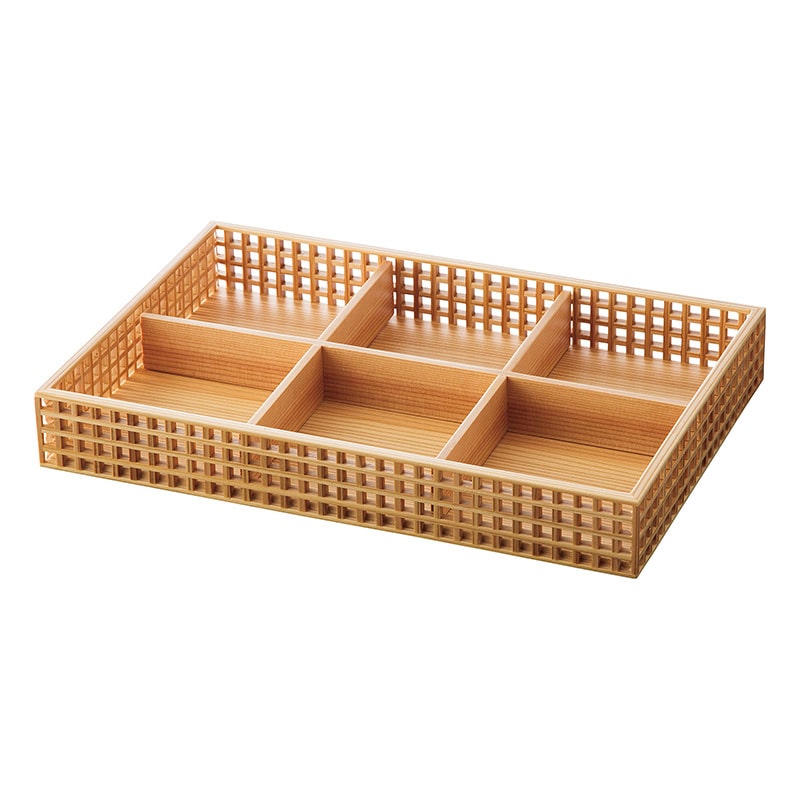 ヤマコー 新 細目格子盛器 六ツ切 仕切のみ 27589 1個(ご注文単位1個)【直送品】