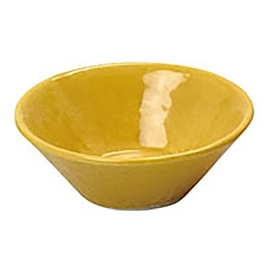 ヤマコー 石目調丸型珍味入　黄  27699 1個（ご注文単位1個）【直送品】