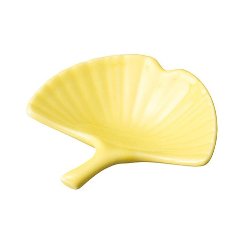 ヤマコー 新・イチョウ型珍味皿　黄  27773 1個（ご注文単位1個）【直送品】