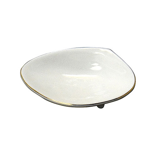 ヤマコー ハマグリ金縁珍味小皿　小白  27781 1個（ご注文単位1個）【直送品】