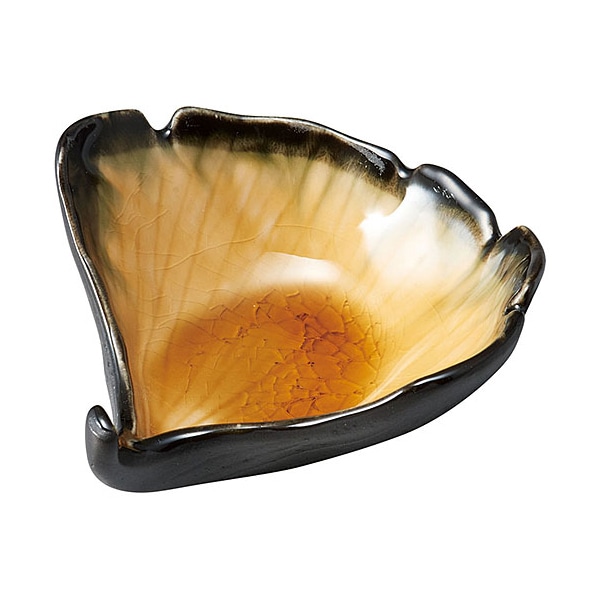 ヤマコー 銀杏小付 茶 27799 1個(ご注文単位1個)【直送品】