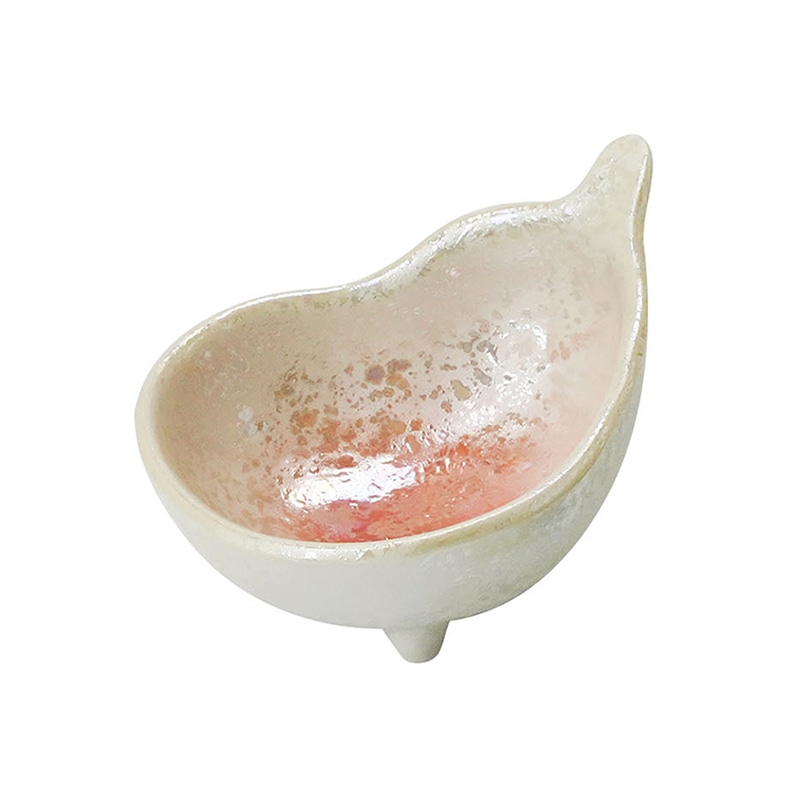 ヤマコー ナス型ラスター珍味入 ピンク 27917 1個（ご注文単位1個）【直送品】