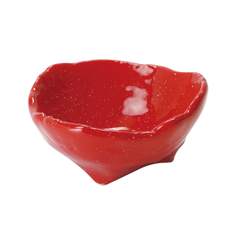 ヤマコー 三ッ足小付・銀河 朱 27956 1個(ご注文単位1個)【直送品】