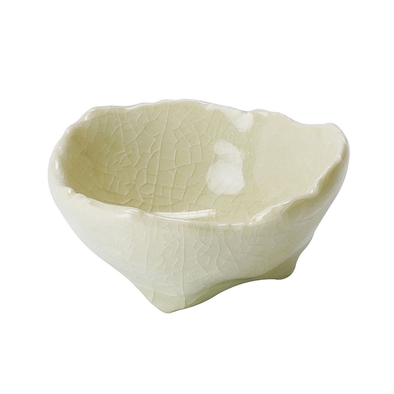 ヤマコー 三ッ足小付・貫入 薄黄 27957 1個(ご注文単位1個)【直送品】