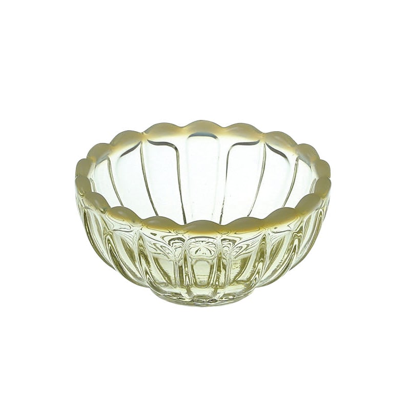 ヤマコー 菊型ガラス珍味入 セピア 27966 1個（ご注文単位1個）【直送品】