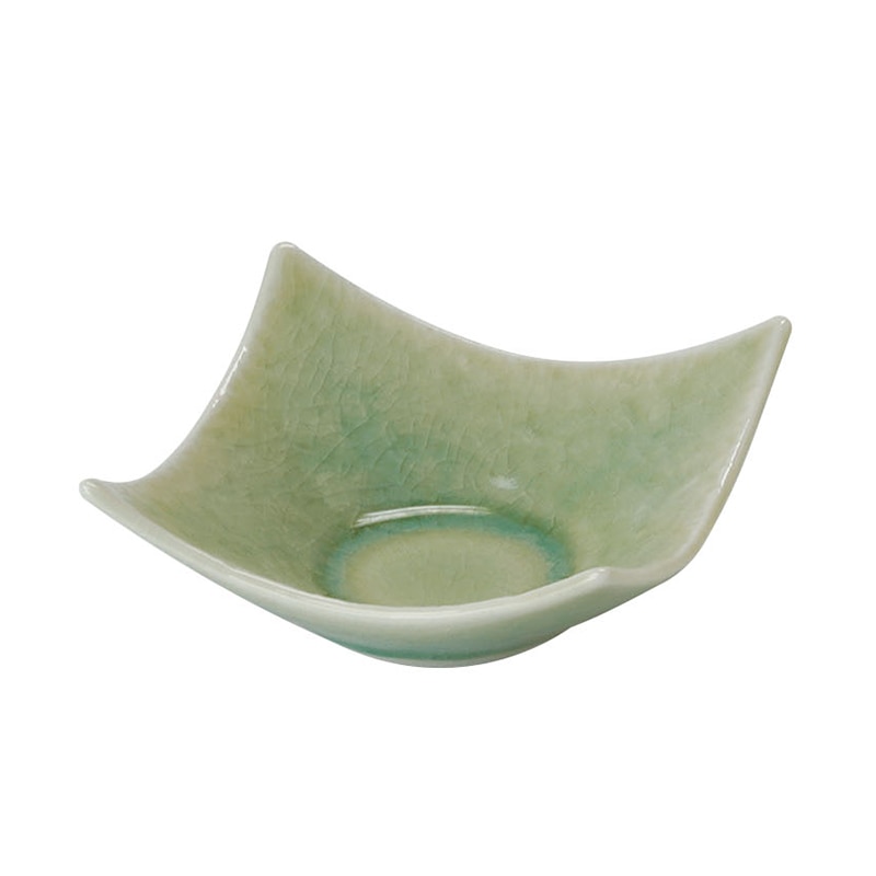 ヤマコー 石目調 角型小付 ビードロ灰釉 中 27970 1個(ご注文単位1個)【直送品】