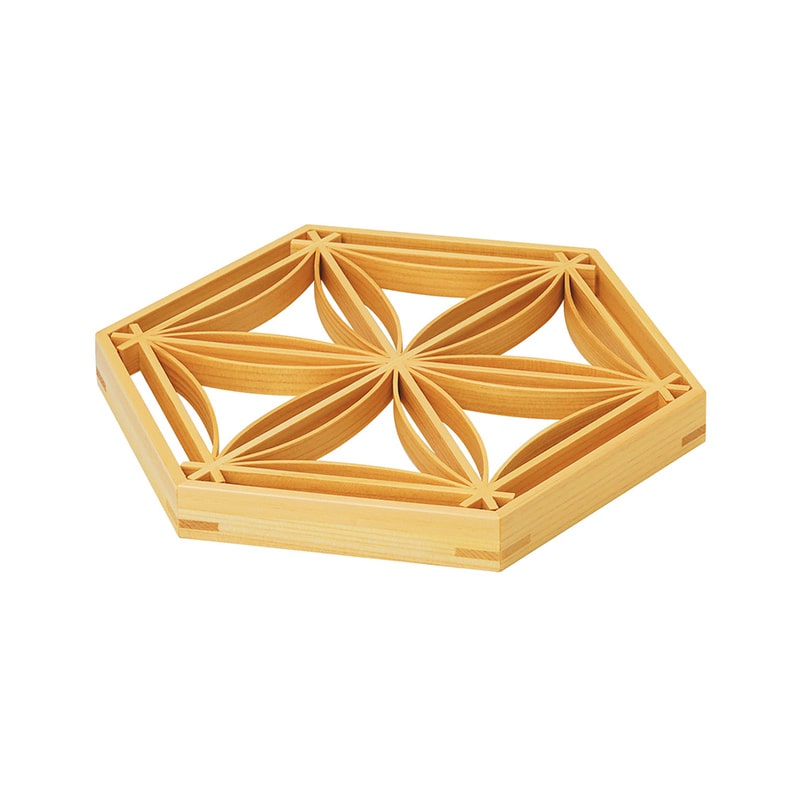 ヤマコー ひのき六角組子重　蓋 七宝亀甲 28110 1個（ご注文単位1個）【直送品】