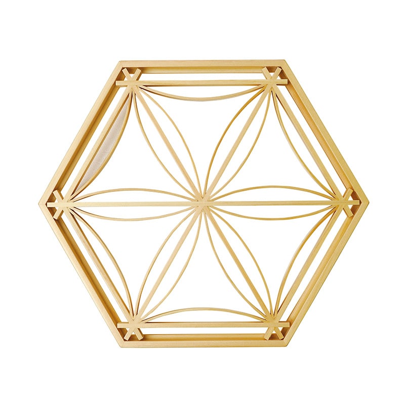 ヤマコー ひのき六角組子重　蓋 七宝亀甲 28110 1個（ご注文単位1個）【直送品】