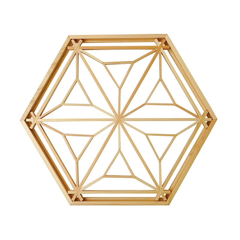 ヤマコー ひのき六角組子重　蓋 桔梗麻の葉 28112 1個（ご注文単位1個）【直送品】