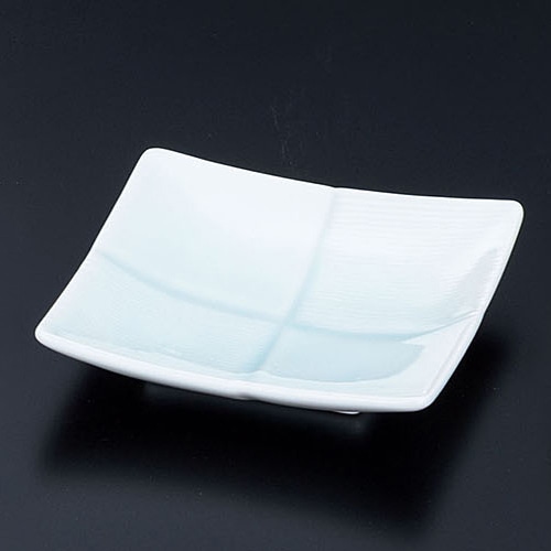 ヤマコー 市松正角皿　青白磁  29041 1個（ご注文単位1個）【直送品】