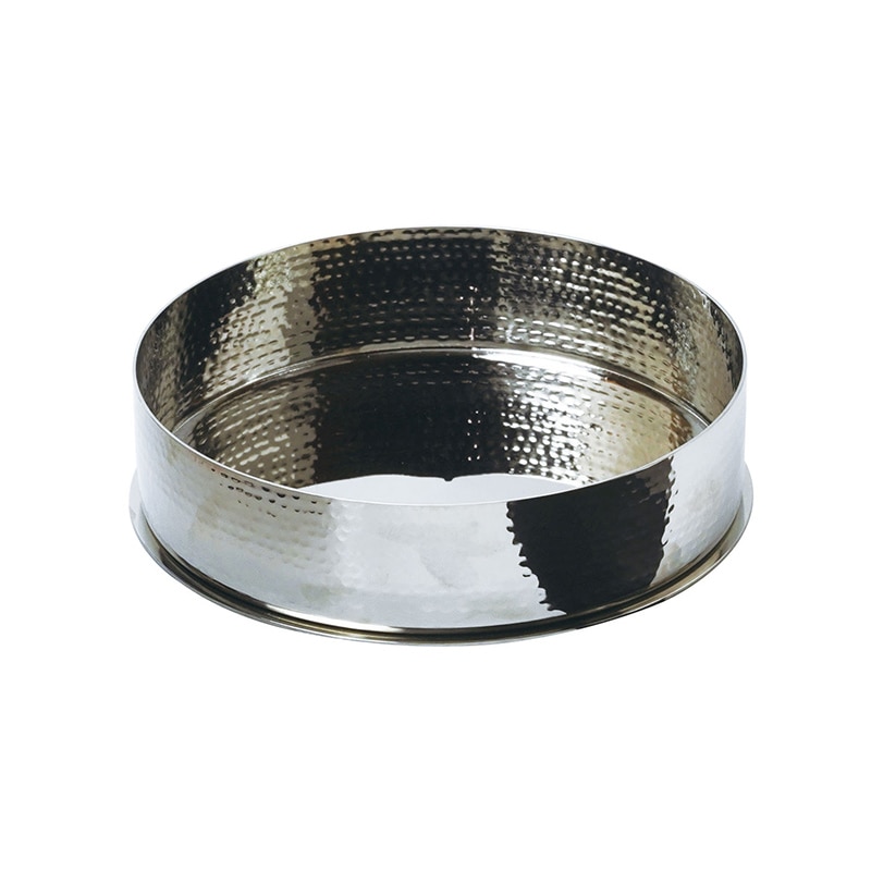 ヤマコー ステンレス槌目・前菜盛器ベース付 丸 29095 1個（ご注文単位1個）【直送品】