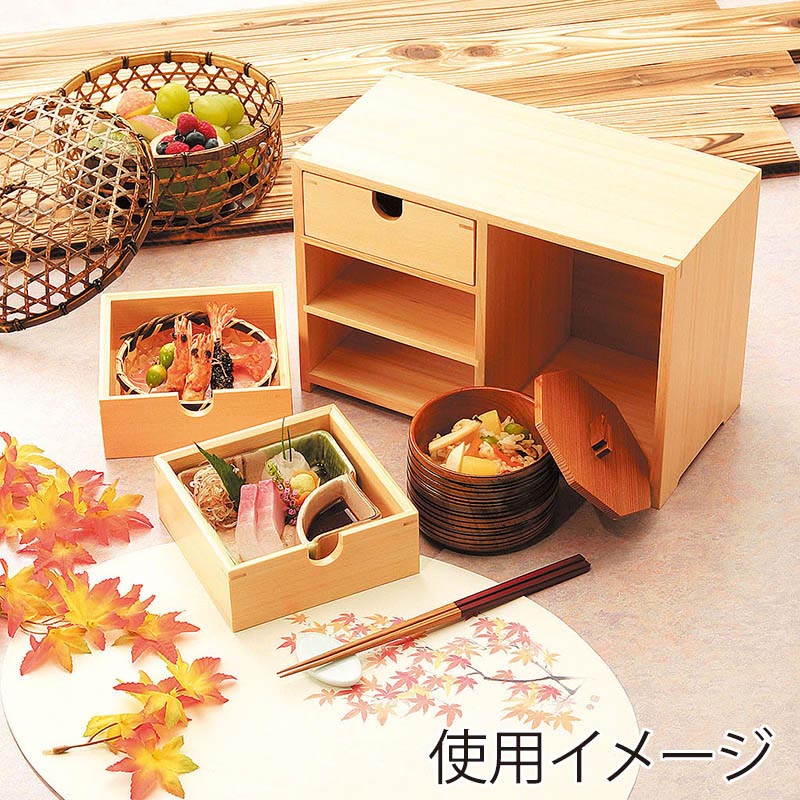 ヤマコー 檜 箪笥 たんす弁当 セット 29602 1個(ご注文単位1個)【直送品】