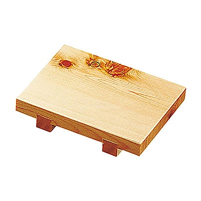 ヤマコー 桧ミニ紅節長角盛台 すべり止め付 30234 1個(ご注文単位1個)【直送品】