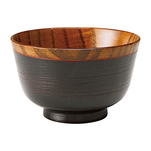 ヤマコー 汁椀 カスミ 黒 30367 1個(ご注文単位1個)【直送品】