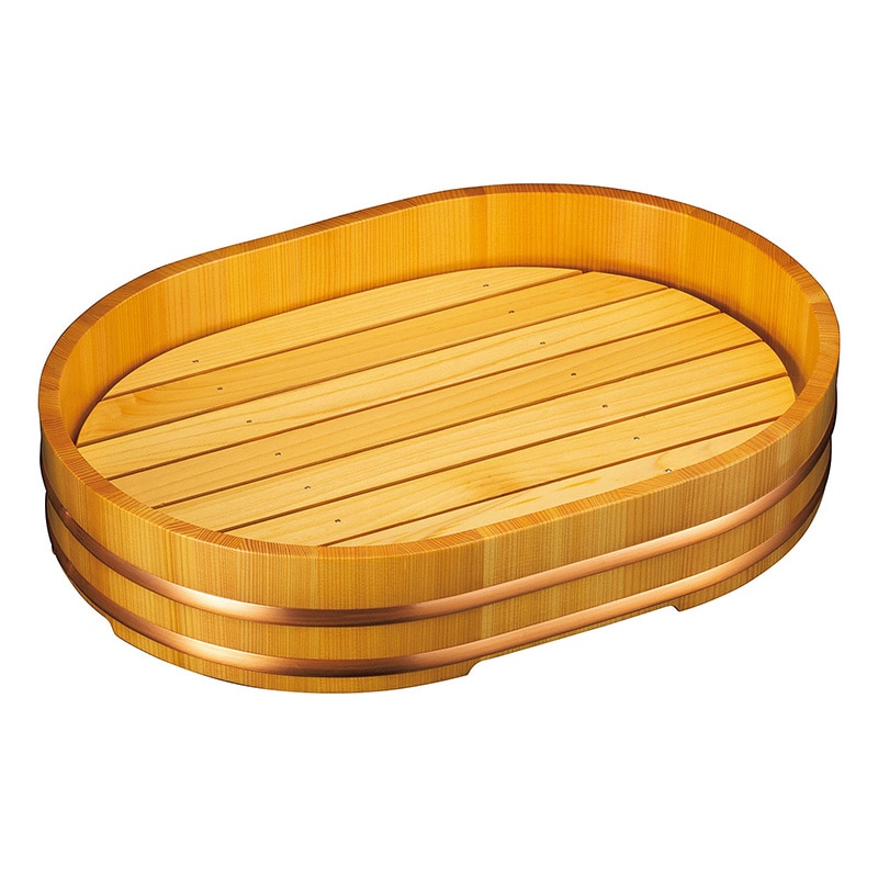 ヤマコー 椹　小判盛器　目皿付大  31131 1個（ご注文単位1個）【直送品】