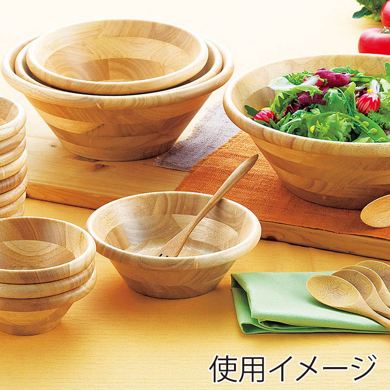 ヤマコー 天然木サラダボウル・ナチュラル φ24cm 32035 1個(ご注文単位1個)【直送品】