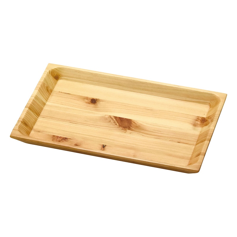 ヤマコー 桧 ノンスリップ長角トレイ S 32436 1個(ご注文単位1個)【直送品】