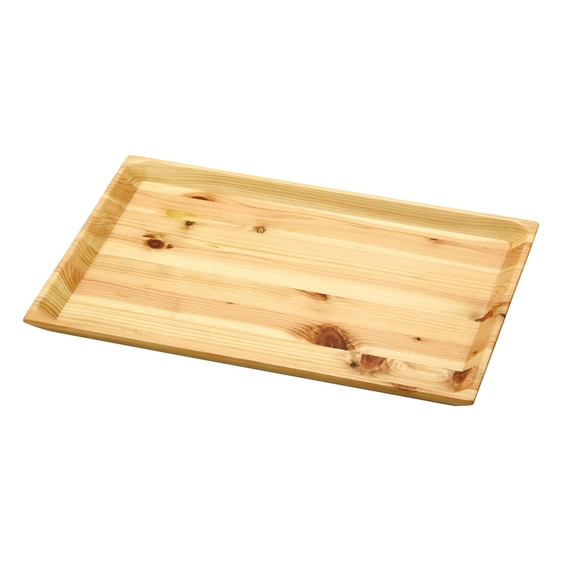 ヤマコー 桧 ノンスリップ長角トレイ M 32437 1個(ご注文単位1個)【直送品】