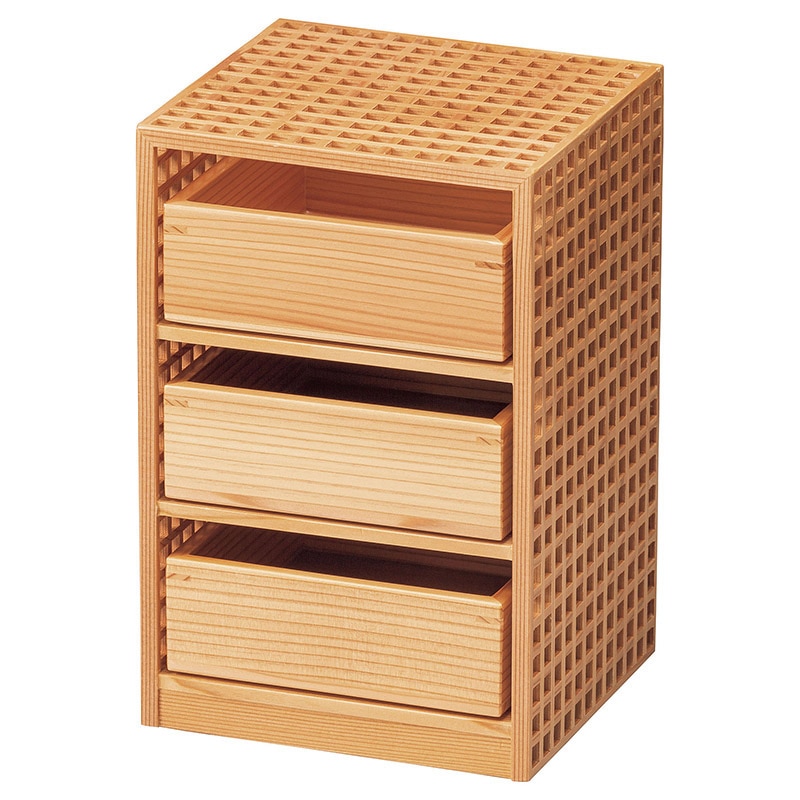 ヤマコー 細目格子 三段料理箱 セット 32440 1セット(ご注文単位1セット)【直送品】