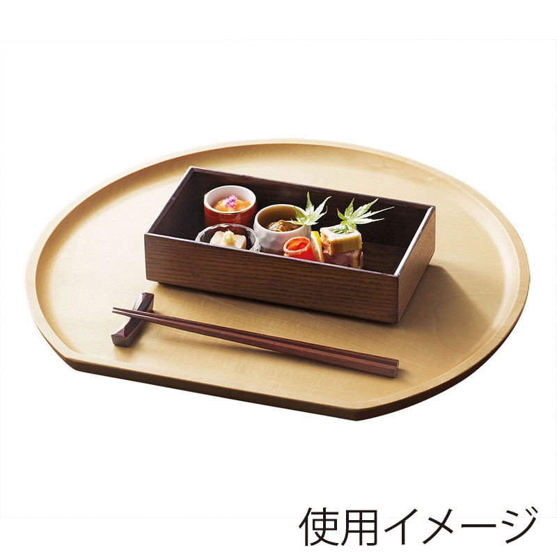 ヤマコー 栃 尺3半月膳 クリア 38020 1個(ご注文単位1個)【直送品】