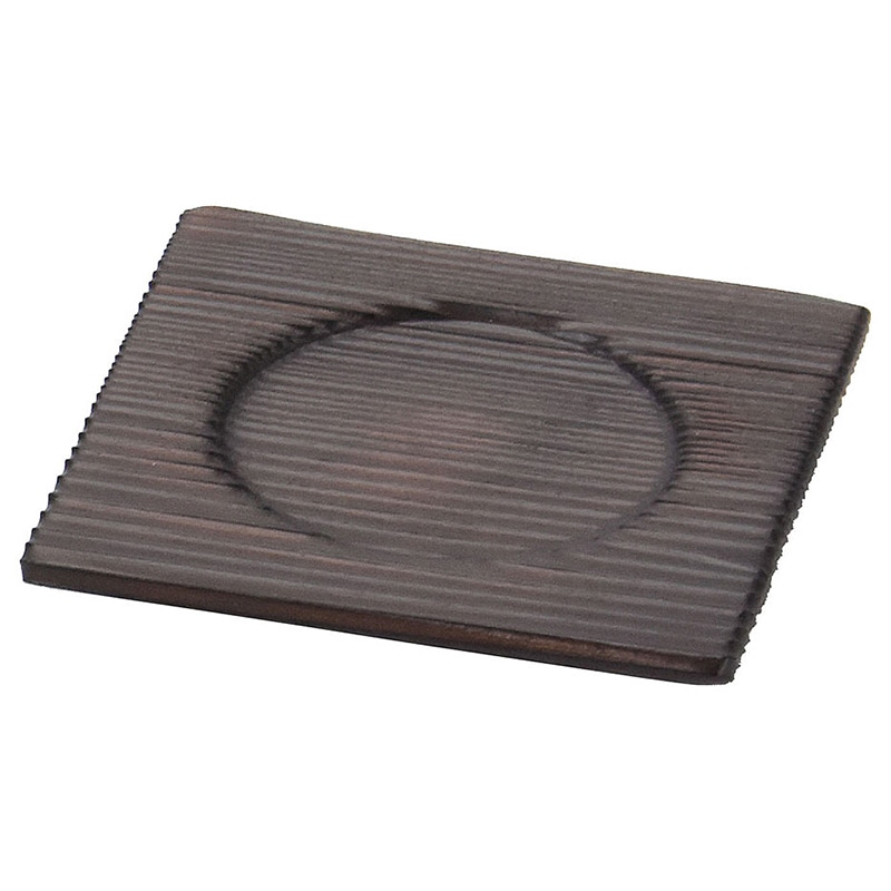 ヤマコー 焼杉 角コースター 38078 1個(ご注文単位1個)【直送品】