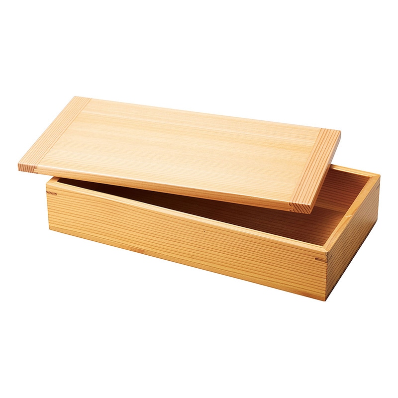 ヤマコー 杉 おはこ長角料理箱 大用 蓋 無地 38107 1個(ご注文単位1個)【直送品】