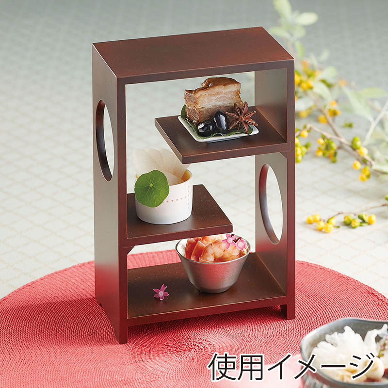 ヤマコー 飾り棚　古代色　丸穴付  38120 1個（ご注文単位1個）【直送品】