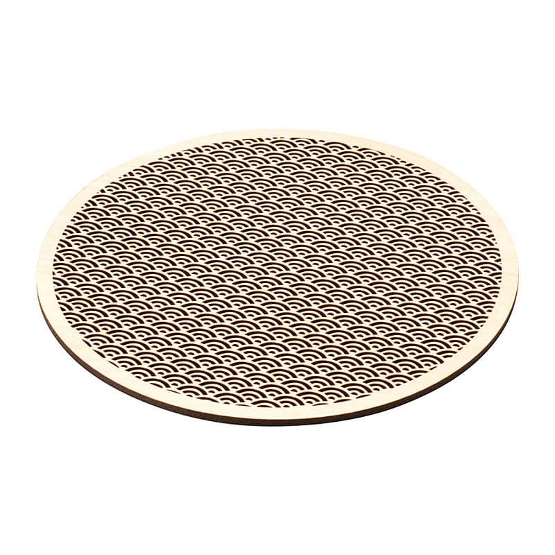 ヤマコー ひのき細密膳 丸 大 青海波 38132 1個(ご注文単位1個)【直送品】