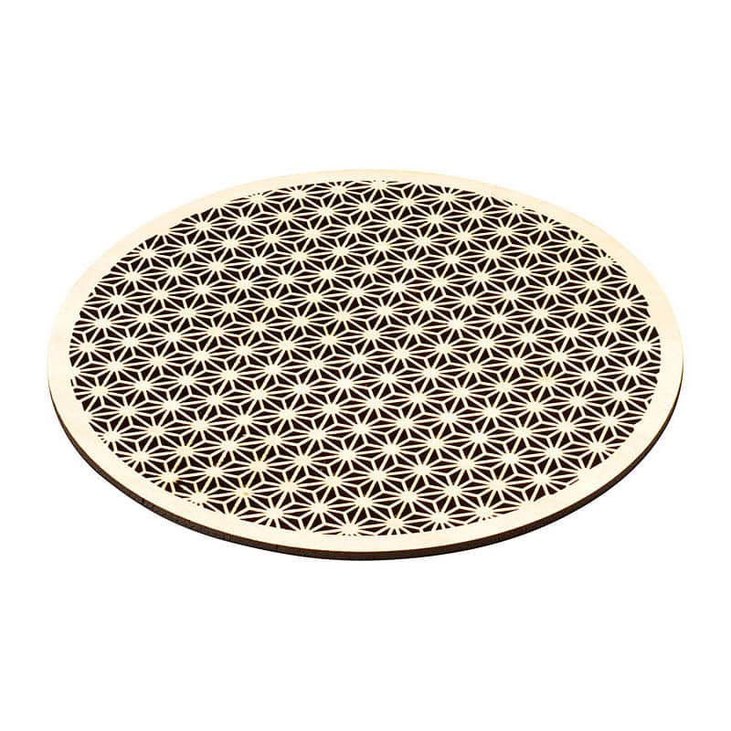 ヤマコー ひのき細密膳 丸 大 麻の葉 38133 1個(ご注文単位1個)【直送品】