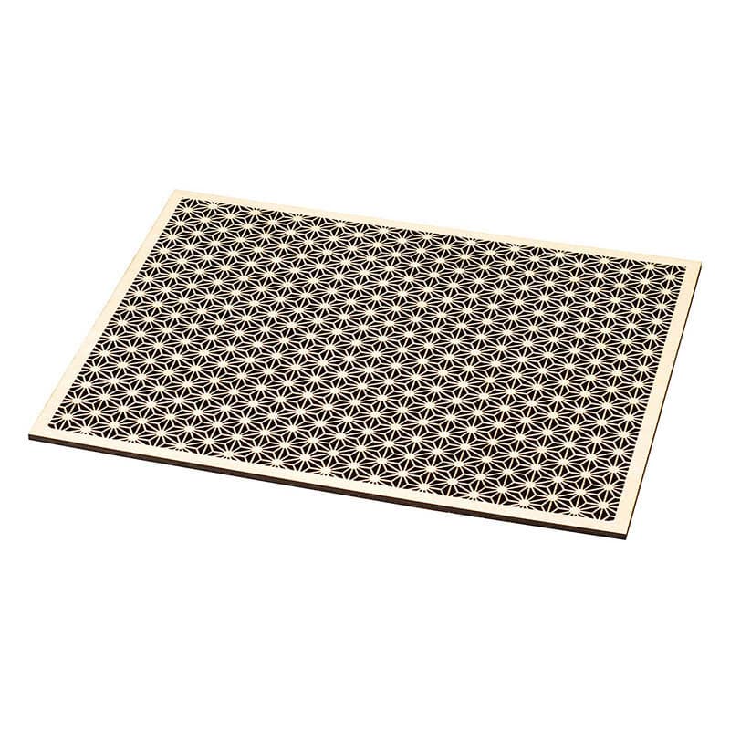 ヤマコー ひのき細密膳 長角 小 麻の葉 38142 1個(ご注文単位1個)【直送品】