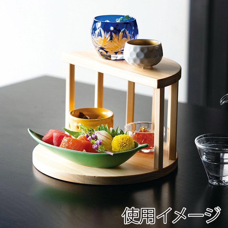 ヤマコー 縦格子段飾り 桧 大 38205 1個(ご注文単位1個)【直送品】