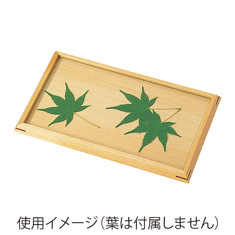 ヤマコー ひのき前菜皿　大　ガラス付  38455 1個（ご注文単位1個）【直送品】