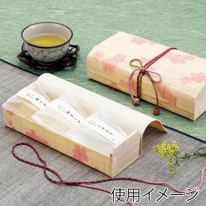 ヤマコー 新すだれ弁当 桜柄 小 38538 1個(ご注文単位1個)【直送品】