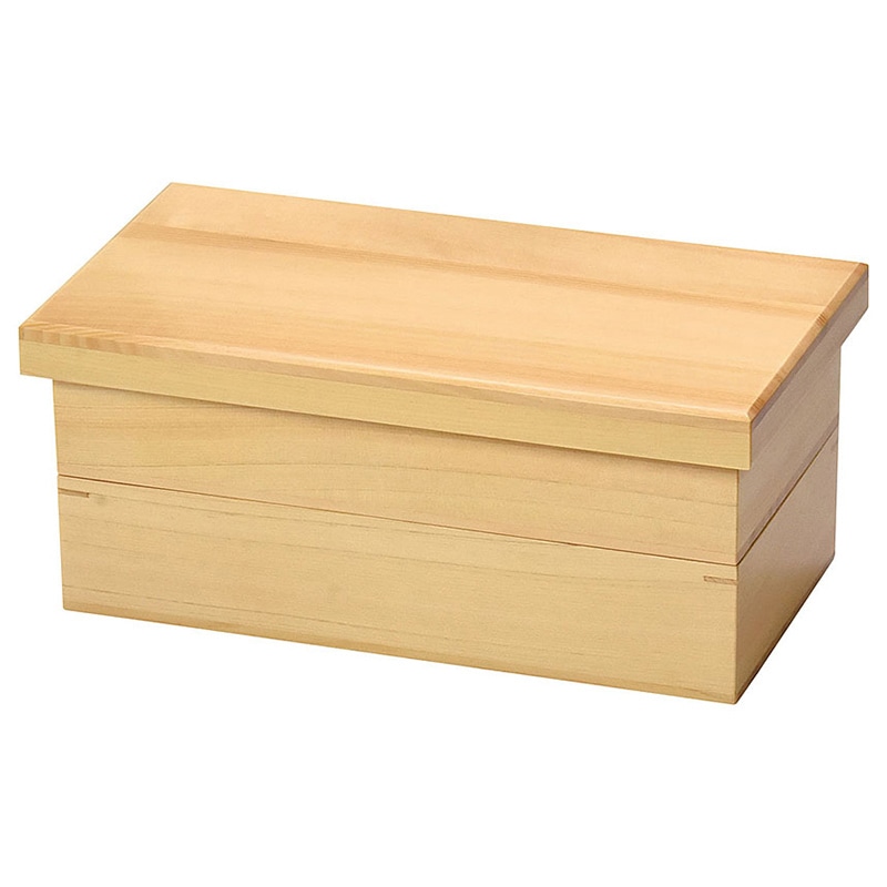 ヤマコー 桧 長角二段料理箱 セット 38646 1セット(ご注文単位1セット)【直送品】