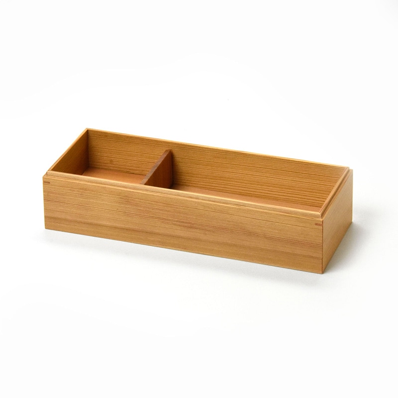 ヤマコー 木曽杉　長角料理箱　仕切　1／3  38654 1個（ご注文単位1個）【直送品】