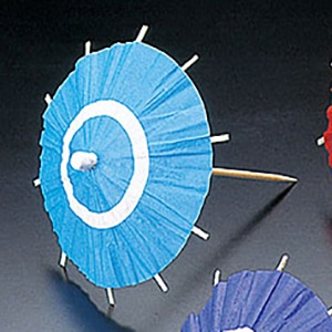 ヤマコー 64183 ミニ蛇の目傘B 小 青 200入 1袋(ご注文単位1袋)【直送品】